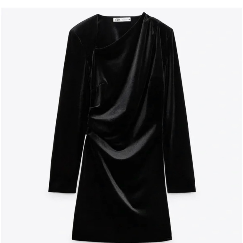 Zara Black Long Sleeve Dress